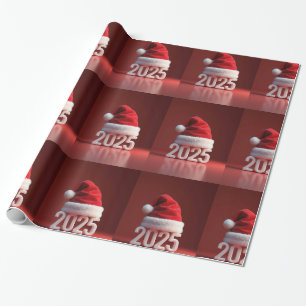 Papel De Regalo sombrero rojo santa