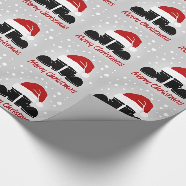 Papel De Regalo Sombrero y Botas de Santa (Esquina)