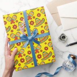 Papel De Regalo Sombreros Maracas del Cinco de Mayo