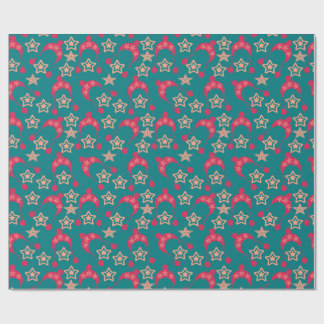 Papel De Regalo sombreros verdes azulados