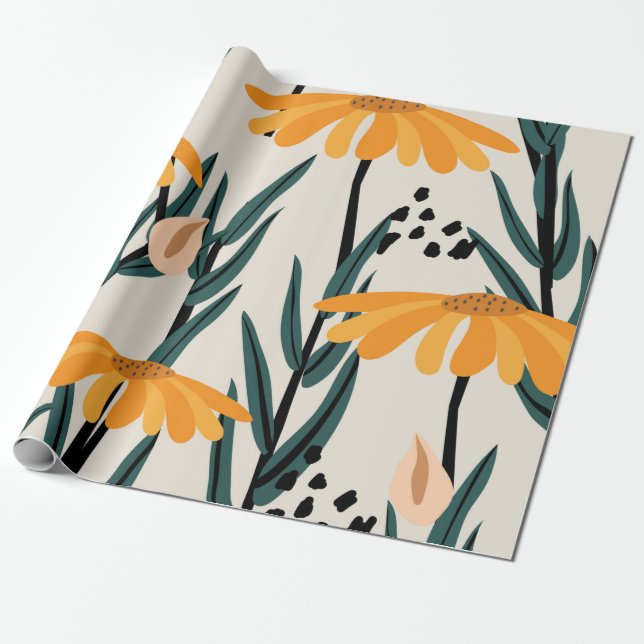 Papel De Regalo Sombrillas amarillas (Desenrollado)