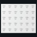 Papel De Regalo Somos pareja comprometida nombre romántico elegant<br><div class="desc">diseño</div>