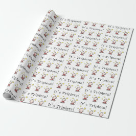 Papel De Regalo ¡Son trillizos! Unisex, Baby Gift Wrap