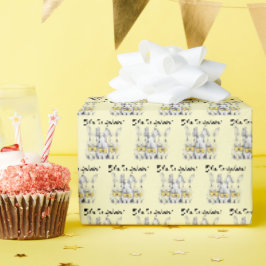 Papel De Regalo ¡Son trillizos! Unisex, Conjuntos, Amarillo, Trill