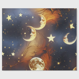 Papel de Regalo Soñador Naranja Ígneo Celestial