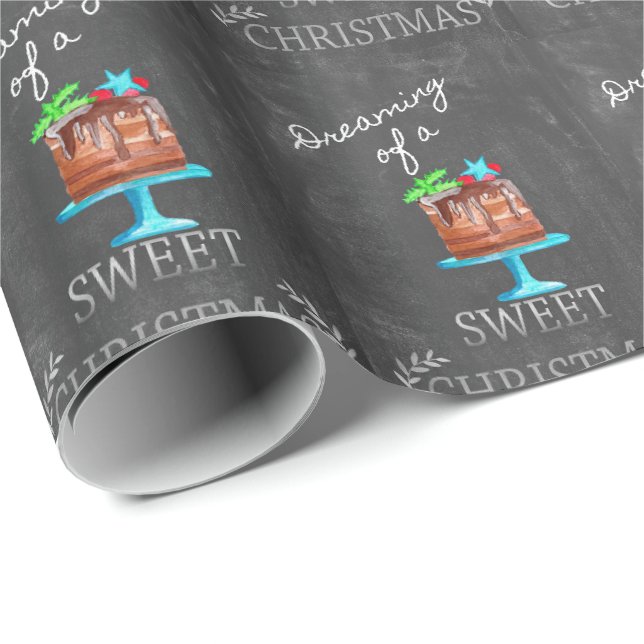 Papel De Regalo ¡Soñando con un dulce Navidad! (Esquina del rollo)