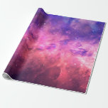 Papel De Regalo Sonido de fuego de la Galaxia Cosmica Púrpura Star<br><div class="desc">Papel de ajuste</div>