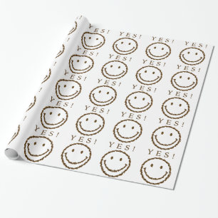 Papel De Regalo Sonríe con granos de café