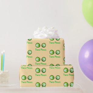 Papel De Regalo Sonriente Dos Peas Cute Arte De Amistad
