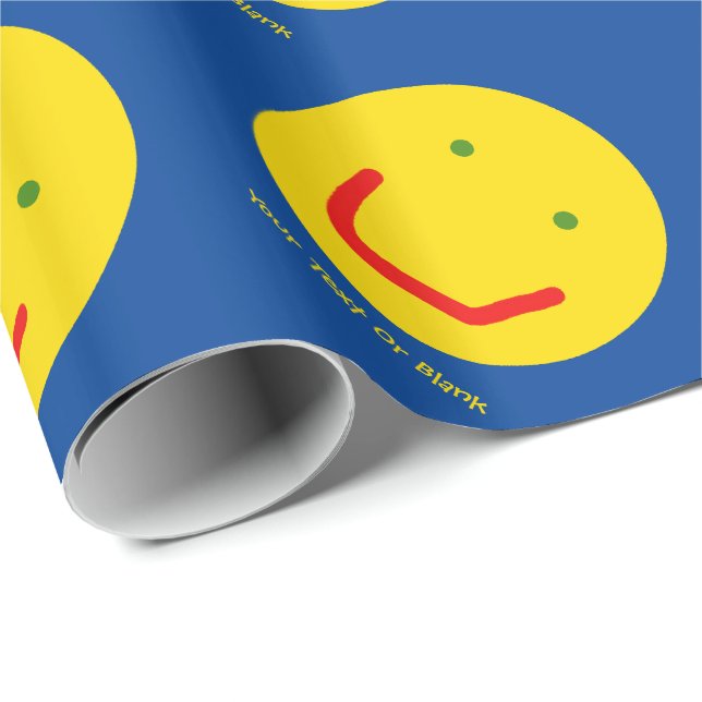 Papel De Regalo Sonriente Sol feliz cara (Esquina del rollo)