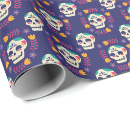 Papel De Regalo Sonriente Sugar Skull