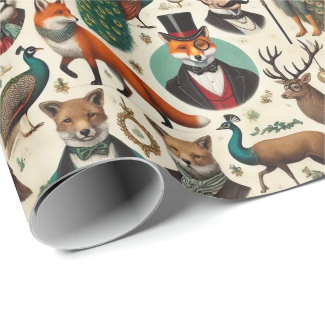 Papel De Regalo Sophisticated Aristocratic Christmas Wrapping Pape (Esquina del rollo)
