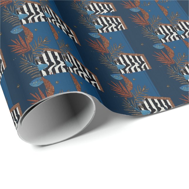 Papel De Regalo Sophisticated Luxury African Asian Caribbean  (Esquina del rollo)
