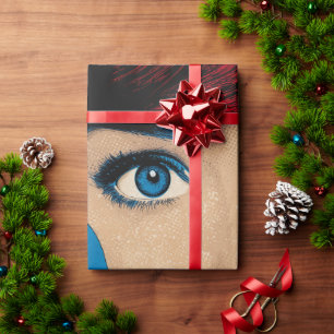 Papel De Regalo Sorprendida mujer en arte pop