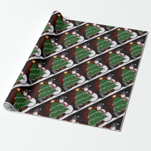 Papel De Regalo Sorpresa de Muñeco de Nieve de Navidad Fiestas