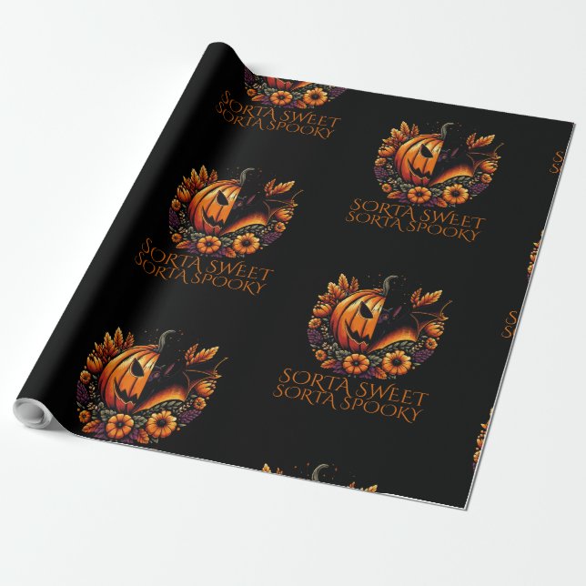 Papel De Regalo Sorta Sweet Sorta Spooky (Desenrollado)