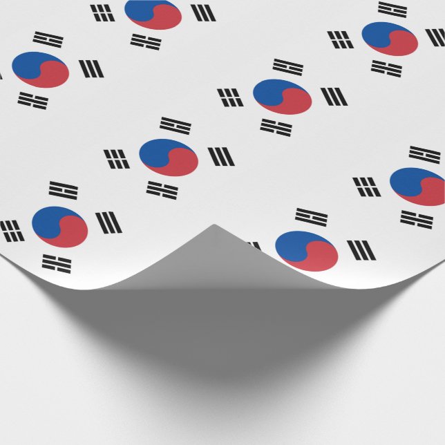 Papel De Regalo South Korea Seoul Asia Korean Flag Travel (Esquina)