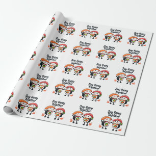 Papel De Regalo Soy feliz juntos Sushi Kawaii comida japonesa