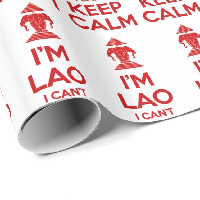 Papel De Regalo Soy Lao, no puedo mantener la calma (Esquina del rollo)