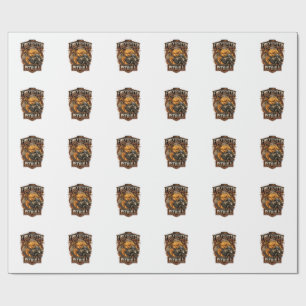 Papel De Regalo Soy perro pitbull bombero máscara de gas escudo