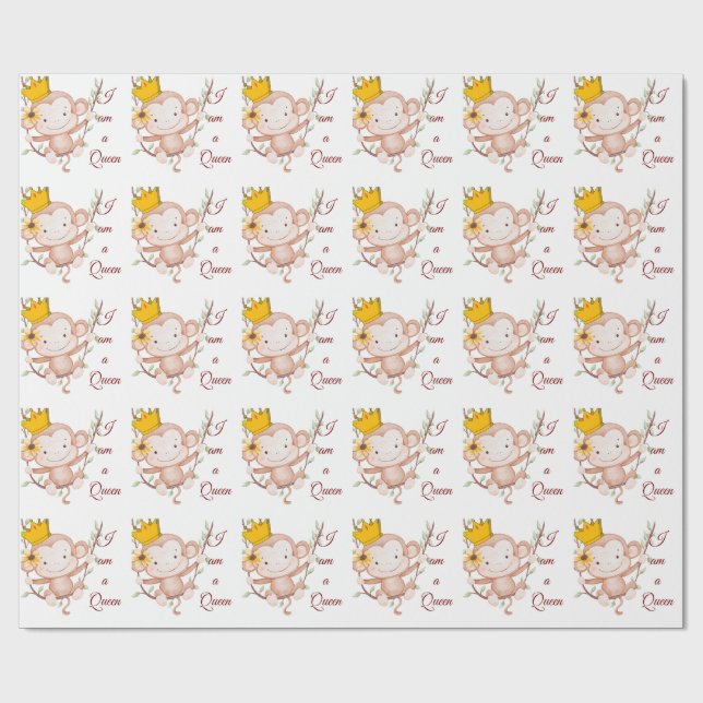 Papel De Regalo Soy Reina – Elegante (Superficie plana)
