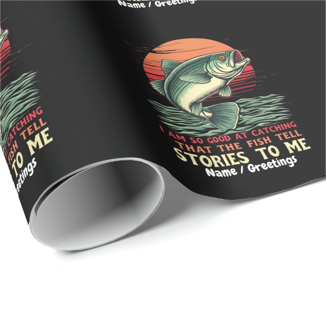 Papel De Regalo Soy Tan Bueno Capturando Peces (Esquina del rollo)