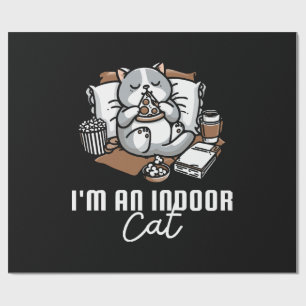Papel De Regalo Soy un gato de interior - Gato introvertido