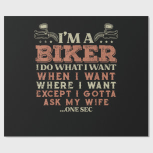 Papel De Regalo Soy un motociclista, hago lo que quiero divertido