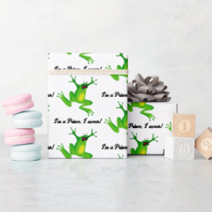 Papel De Regalo Soy un príncipe de cuento de hadas Rana verde dive