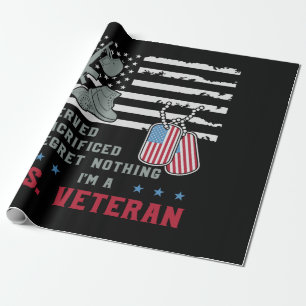 Papel De Regalo Soy un veterano de los Estados Unidos al que serví
