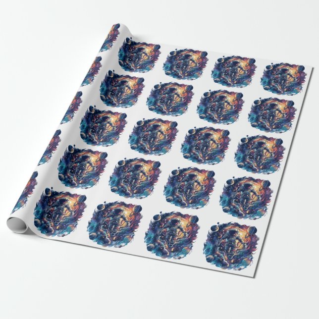 Papel De Regalo Spaceman (Desenrollado)