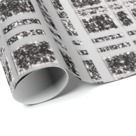 Papel De Regalo Spark Gray Black Gray Grill Geometría Carbón