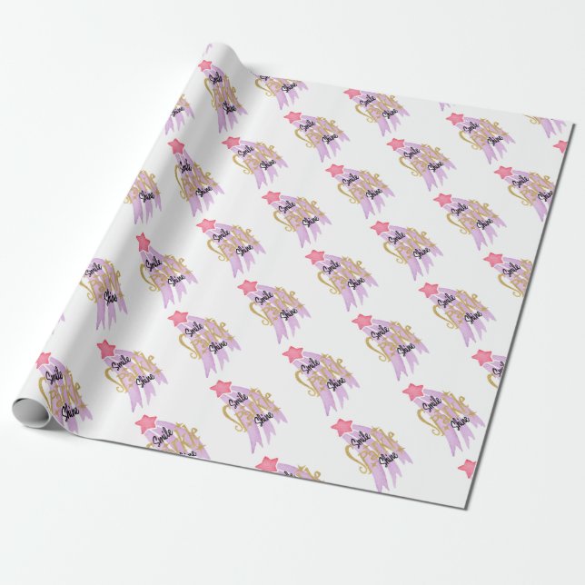 Papel De Regalo Sparkle Shine Star (Desenrollado)