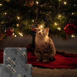 Papel De Regalo Sparkly Black Wrapping Paper