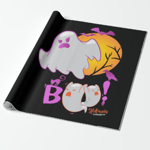 Papel De Regalo Spider Gift Boo Ghost Bats Spider Creepe Halloween
