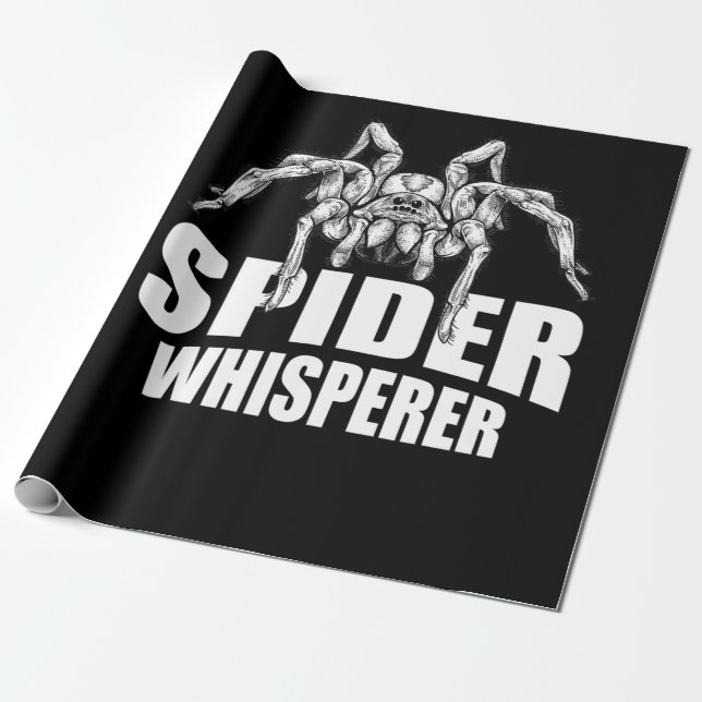 Papel De Regalo Spider Whisperer Halloween Tarantula Spider Gift (Desenrollado)