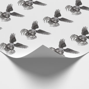 Papel De Regalo Spiderskull con águila