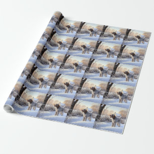 Papel De Regalo Spinone Italiano Deja que nieve Navidad