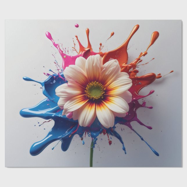 Papel De Regalo Splash Bloom (Superficie plana)