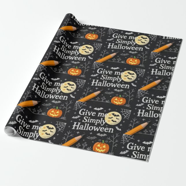 Papel De Regalo Spooky & Cute Halloween Wrapping Paper (Desenrollado)