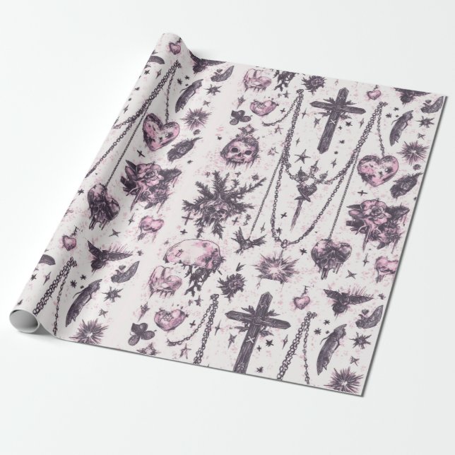 Papel De Regalo Spooky Cute Happy Halloween  (Desenrollado)