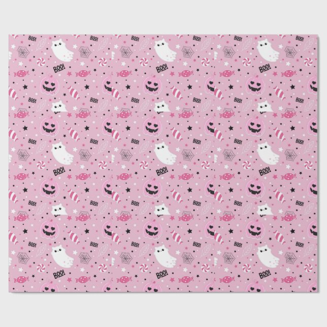 Papel De Regalo Spooky Cute Happy Halloween  (Superficie plana)