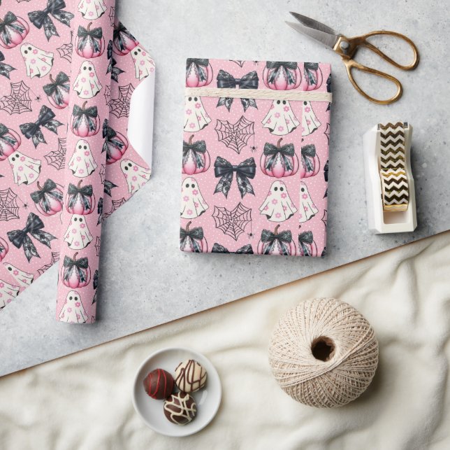 Papel De Regalo Spooky Cute Happy Halloween  (Artesanía)