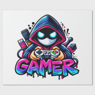 Papel De Regalo Spooky Gaming – Controlador Fantasma para Jugadore