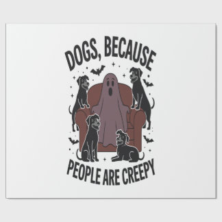 Papel De Regalo Spooky Halloween Dog Spooky Ghost 2