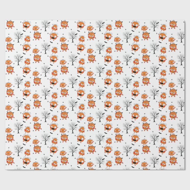 Papel De Regalo Spooky Sweet Baby Bat Halloween Wrapping Paper (Superficie plana)
