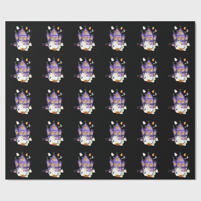 Papel De Regalo Spooky Unicorn (Superficie plana)