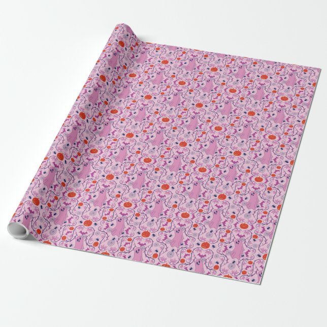 Papel De Regalo Spooky Whimsy (Desenrollado)