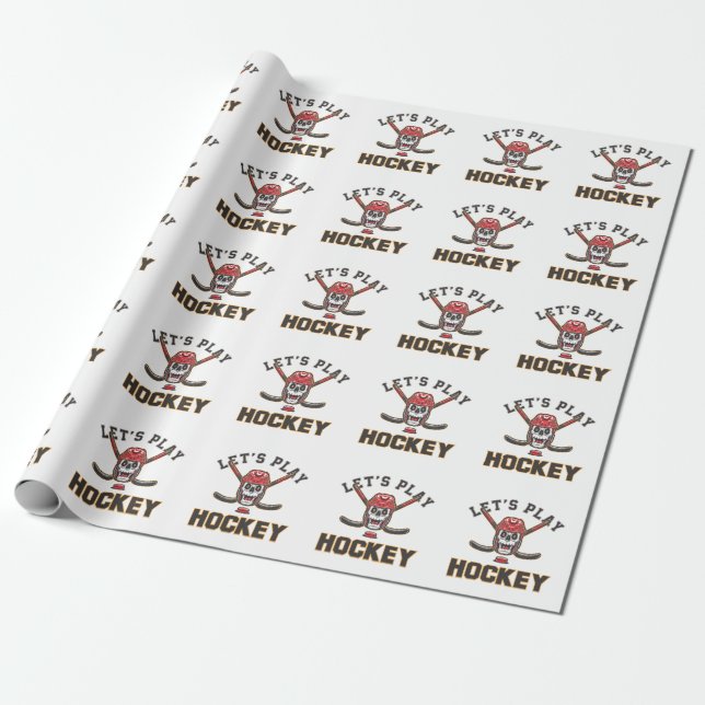 Papel De Regalo Sport Hockey (Desenrollado)