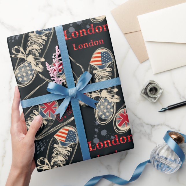 Papel De Regalo Sports Boots Fashion Pattern  (Regalar)